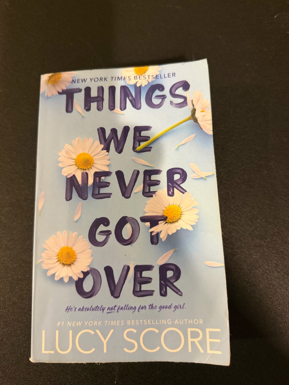 Things We Never Got Over by Lucy Score - Light Blue with White Daisies